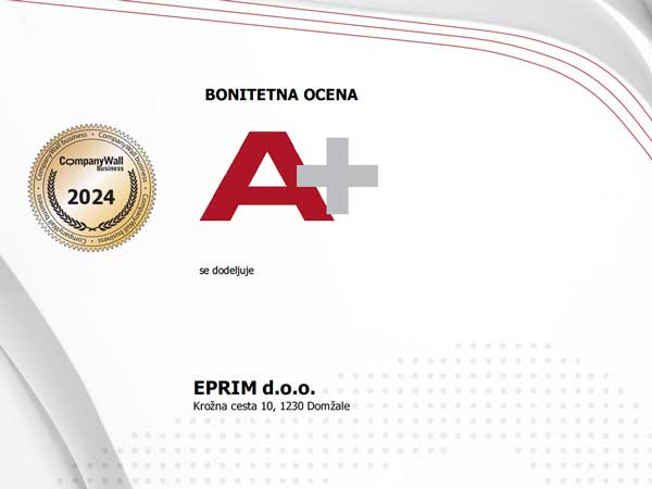 Eprim d.o.o. bonitetna ocena 2024